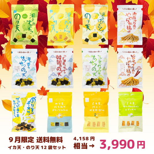 イカ天 のり天 12袋セット【９月限定 送料無料】