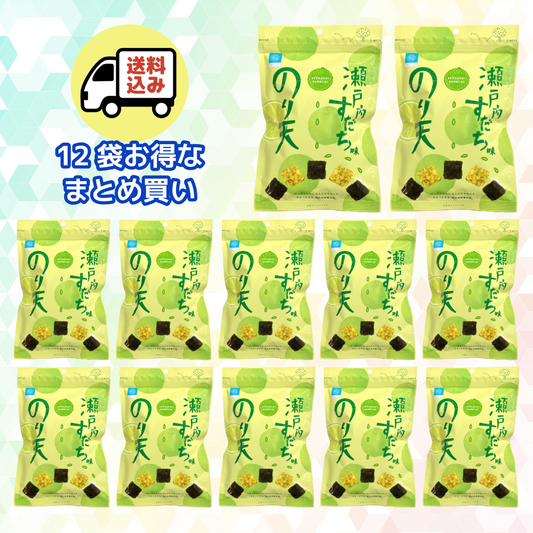 【送料込みで10％OFF】瀬戸内土産の定番 のり天瀬戸内すだち味54g×12袋